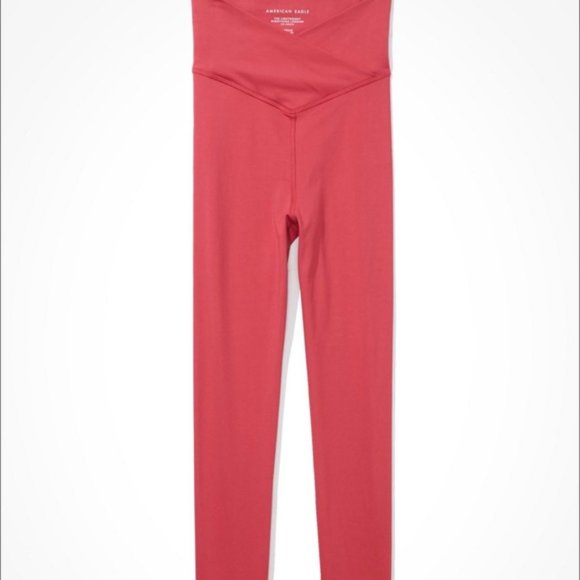 American Eagle Outfitters Pants - American Eagle Pink 7/8 Crossover Leggings